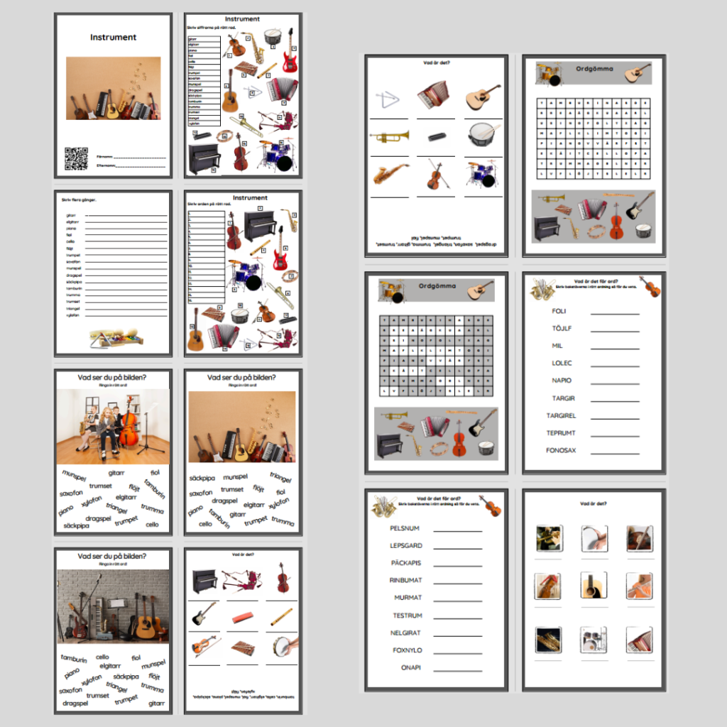 Ordbank. Instrument