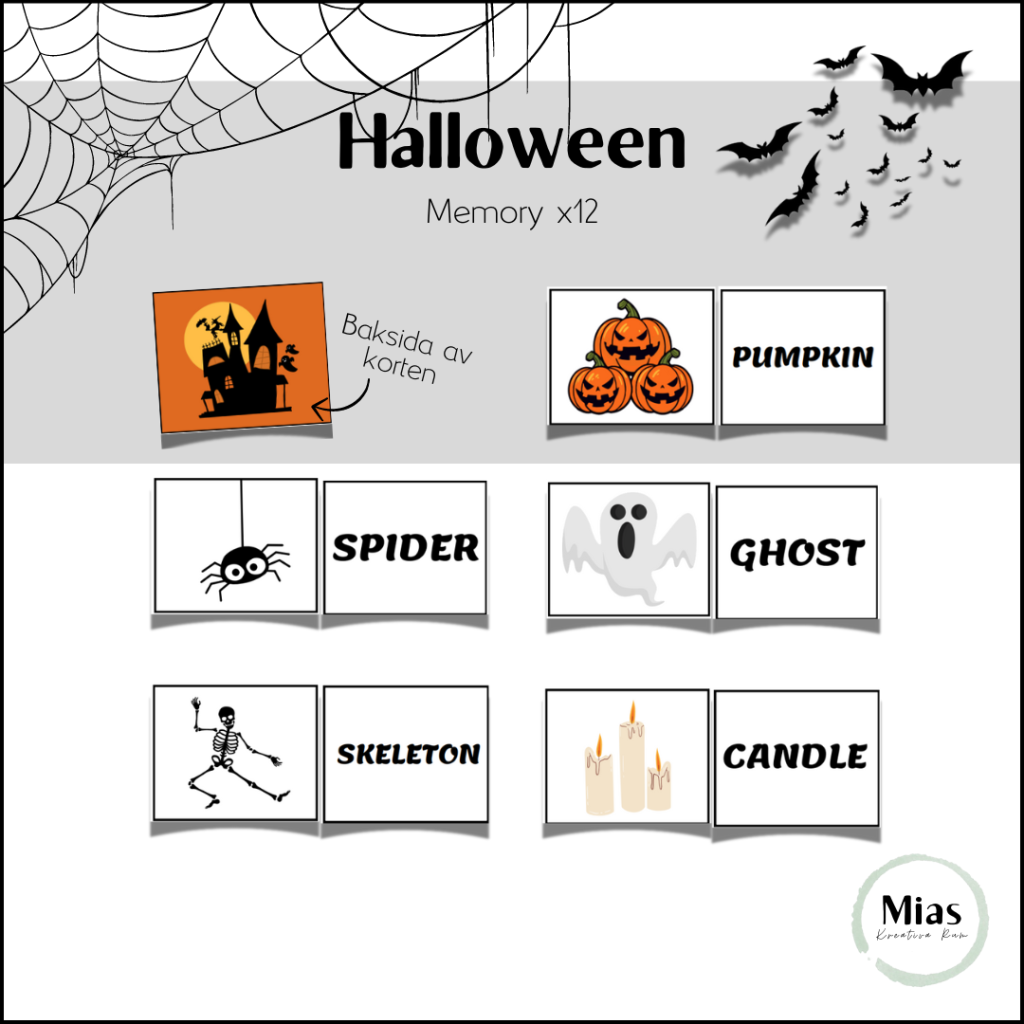 Halloween: Memory/flashcards