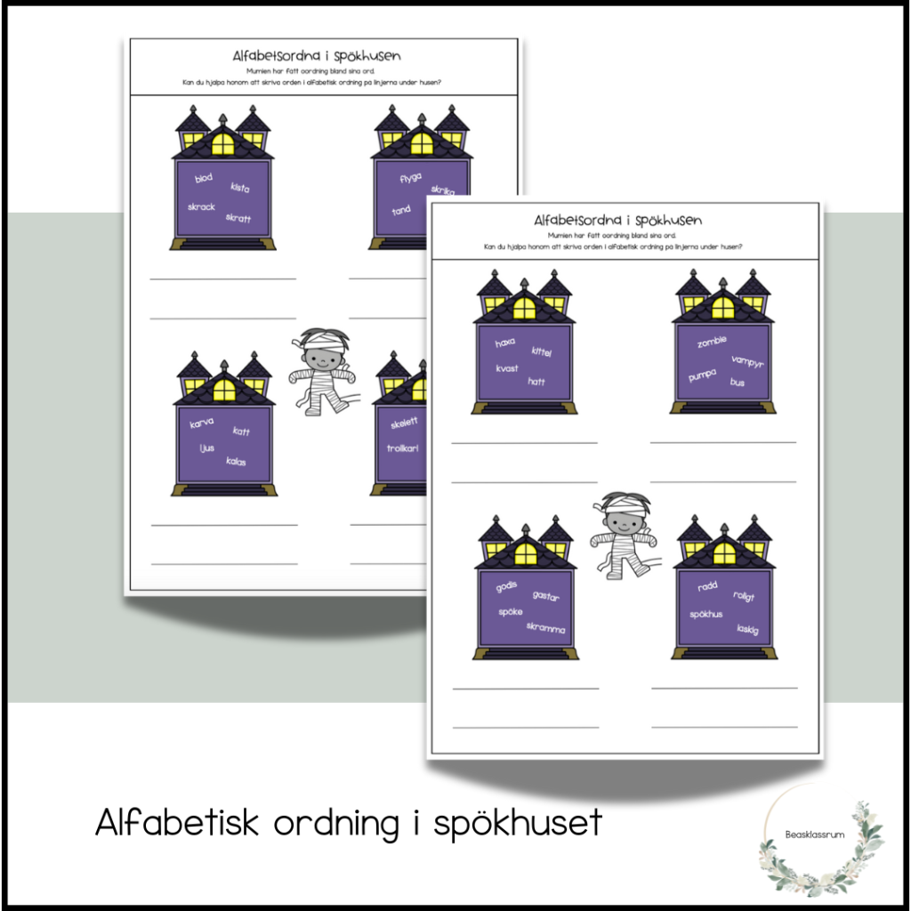 Alfabetisk ordning i spökhuset