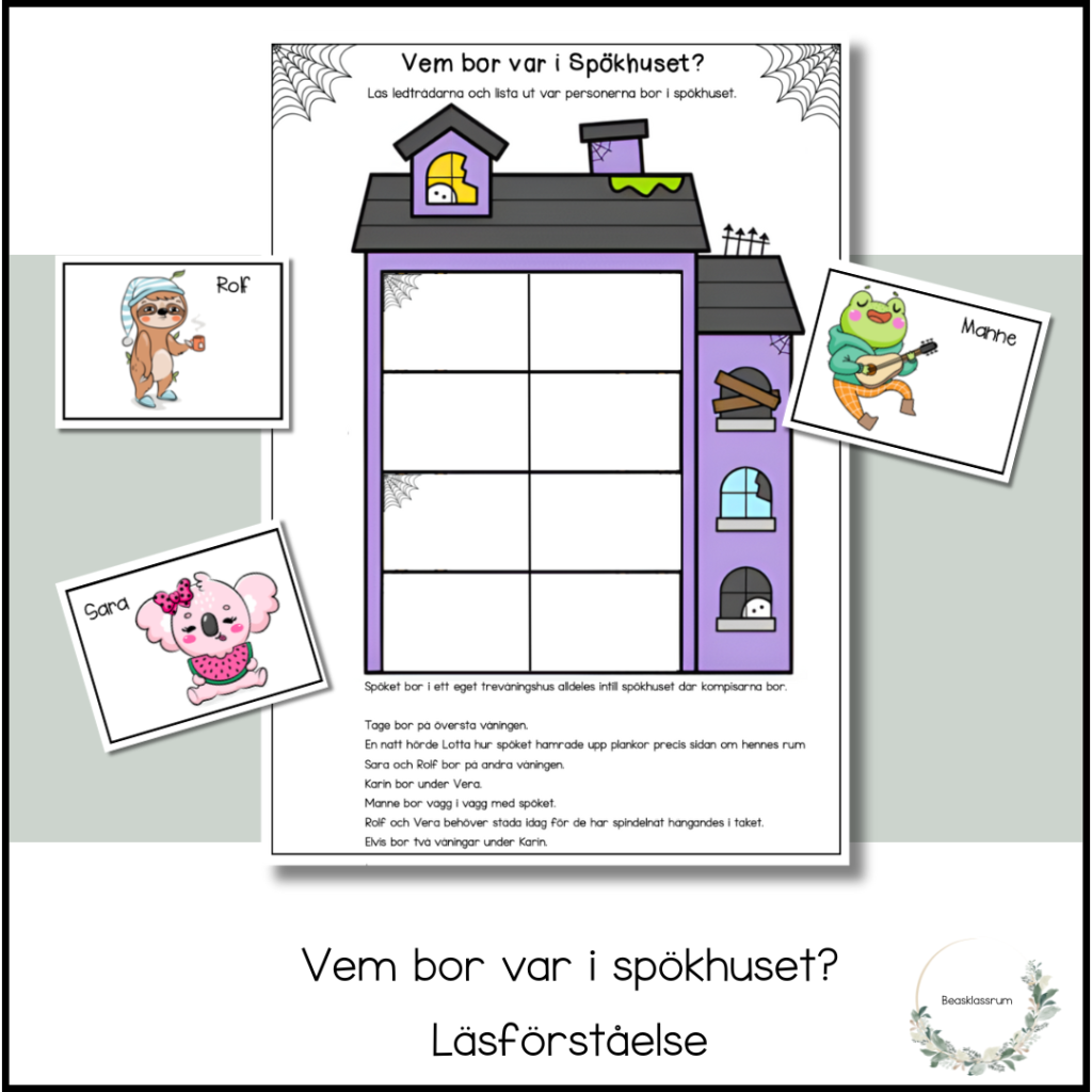 Spökhuset – läsförståelse