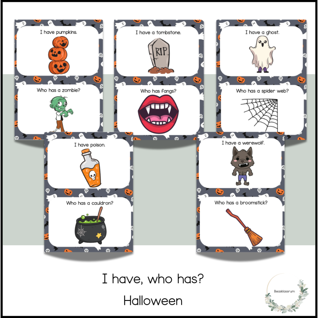 I have, who has? Halloween words