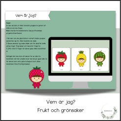 Vem är jag? Frukt och grönsaker
