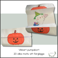 Vikbart pumpakort - 20 motiv