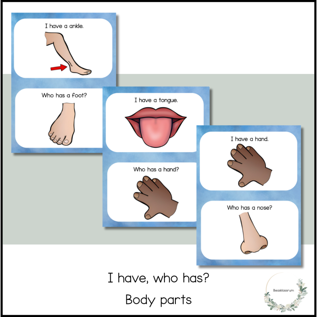 I have, who has? Body parts