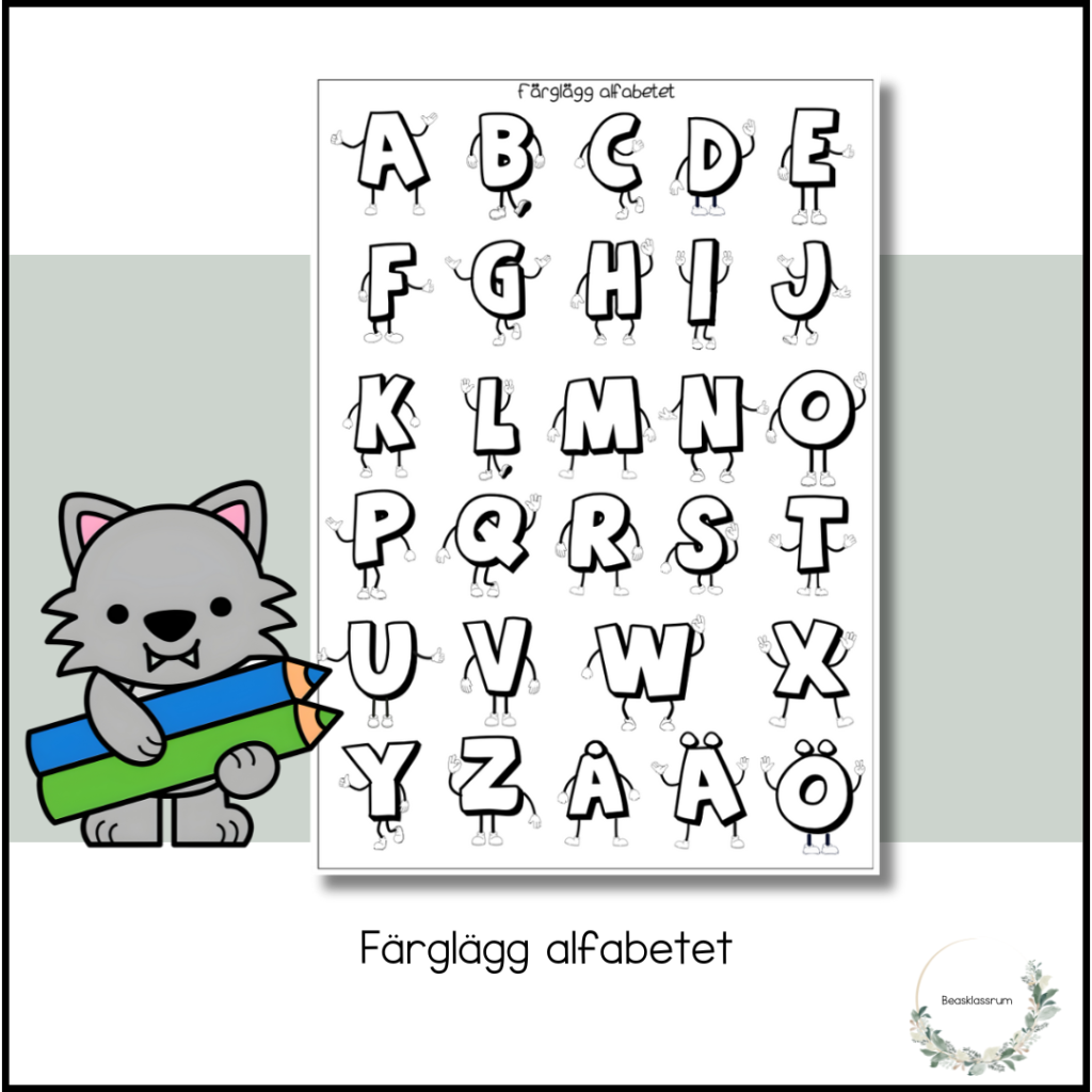 Färglägg alfabetet