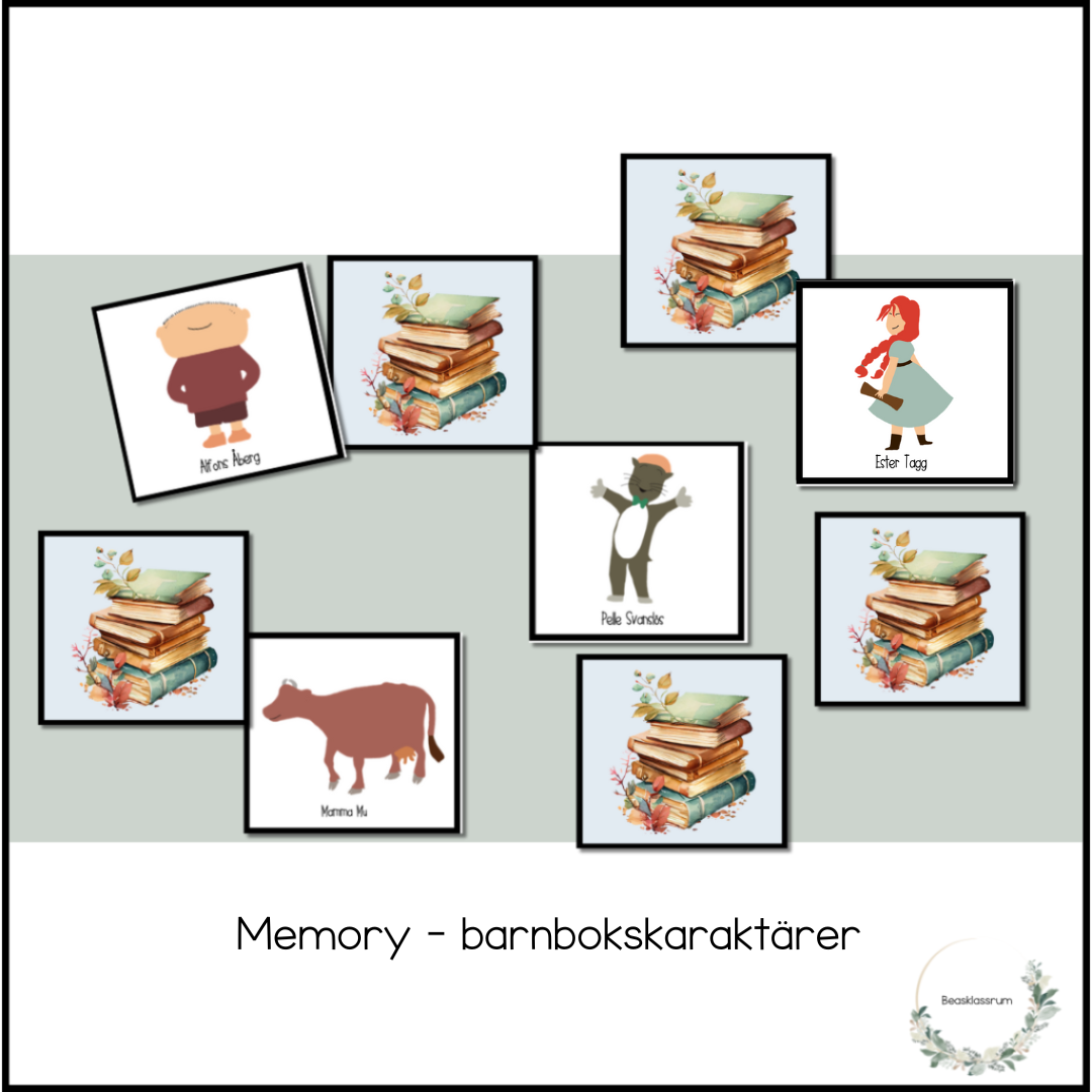 Memory - barnbokskaraktärer