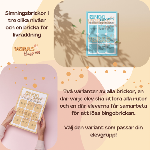 Bingo i tre nivåer - Simning och livräddning