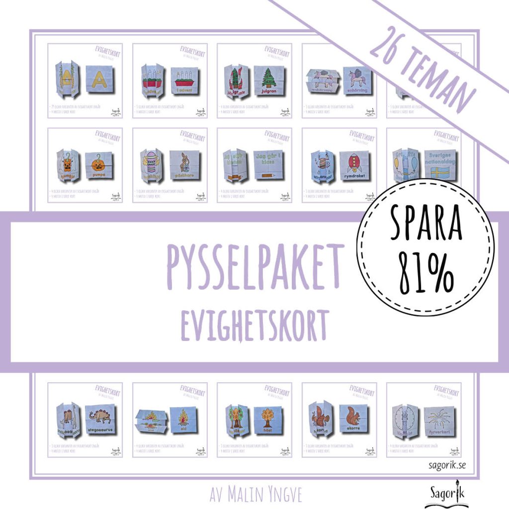 Pysselpaket Evighetskort 26 teman