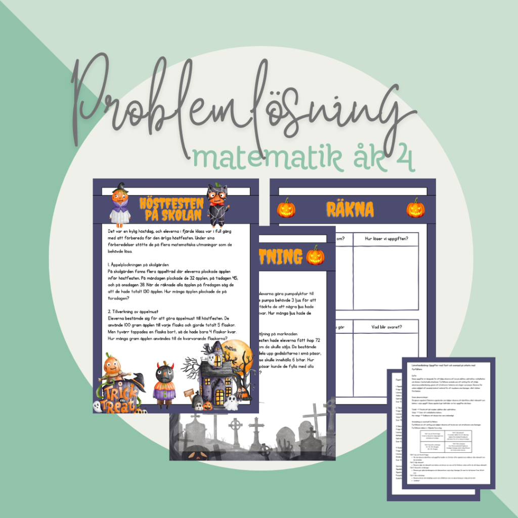 Problemlösningsberättelse för åk 4 – Höstfest på skolan