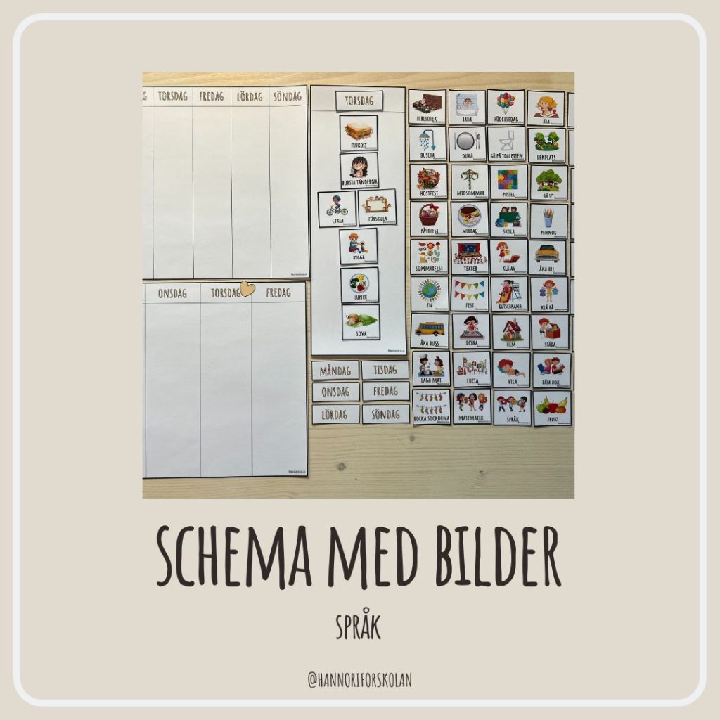Schema med bilder