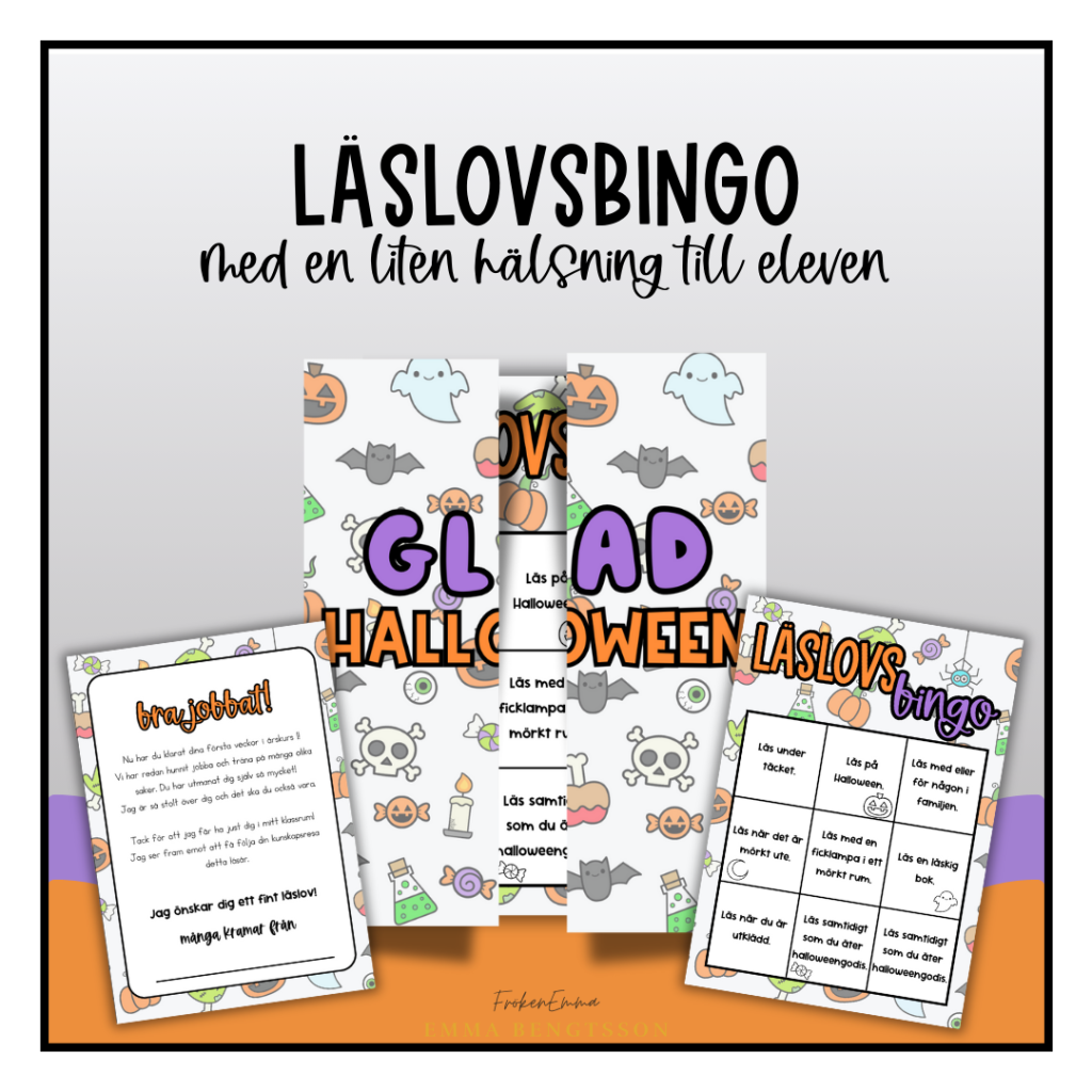 Läslovsbingo med en hälsning