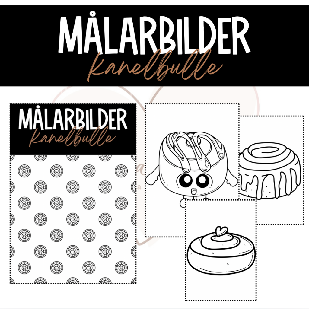 Målarbilder: Kanelbulle