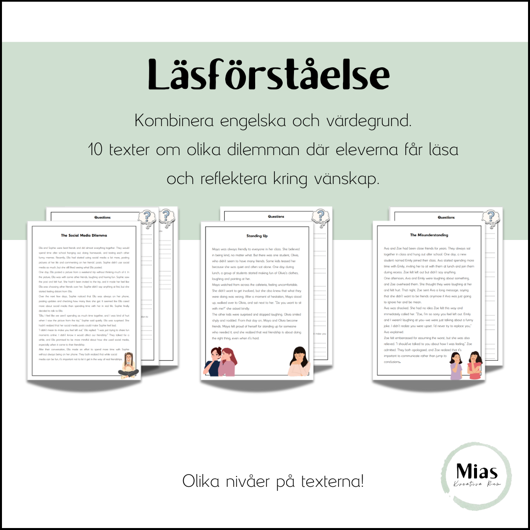 Läsförståelse på engelska: Olika dilemman