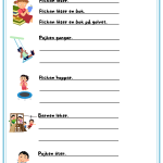 Vi skriver meningar – 4 arbetsblad - bild 2