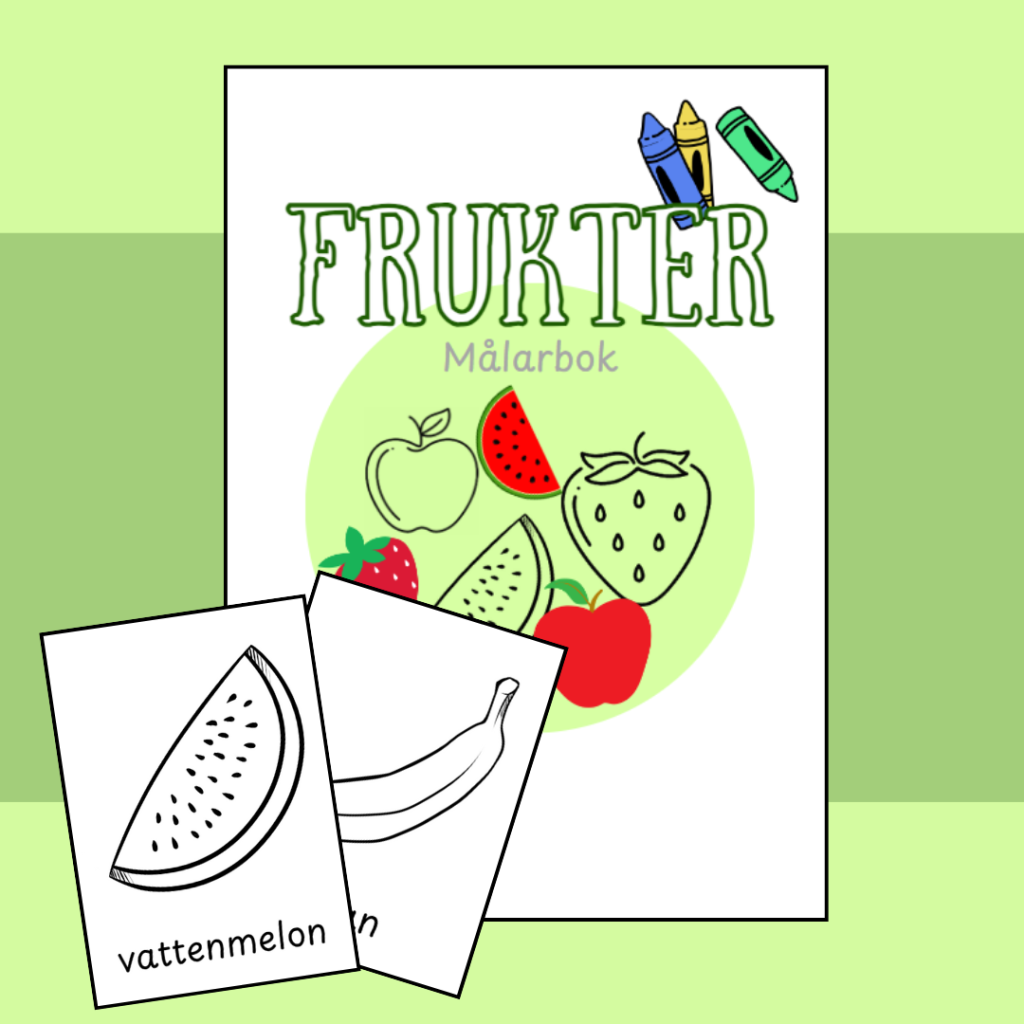 Målarbok – frukter