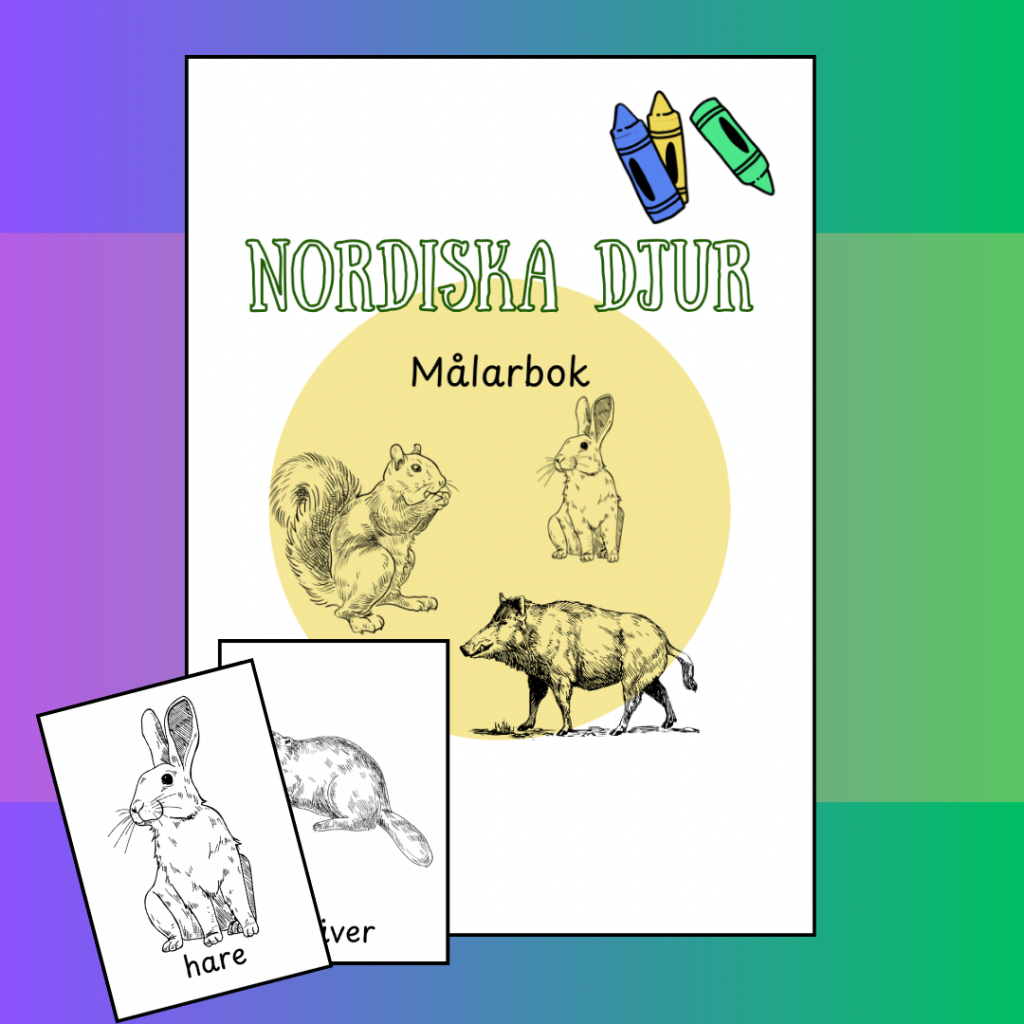 Målarbok – nordiska djur
