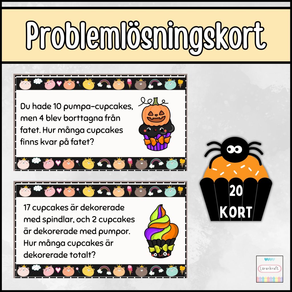 Problemlösning åk 2 (halloween cupcake)