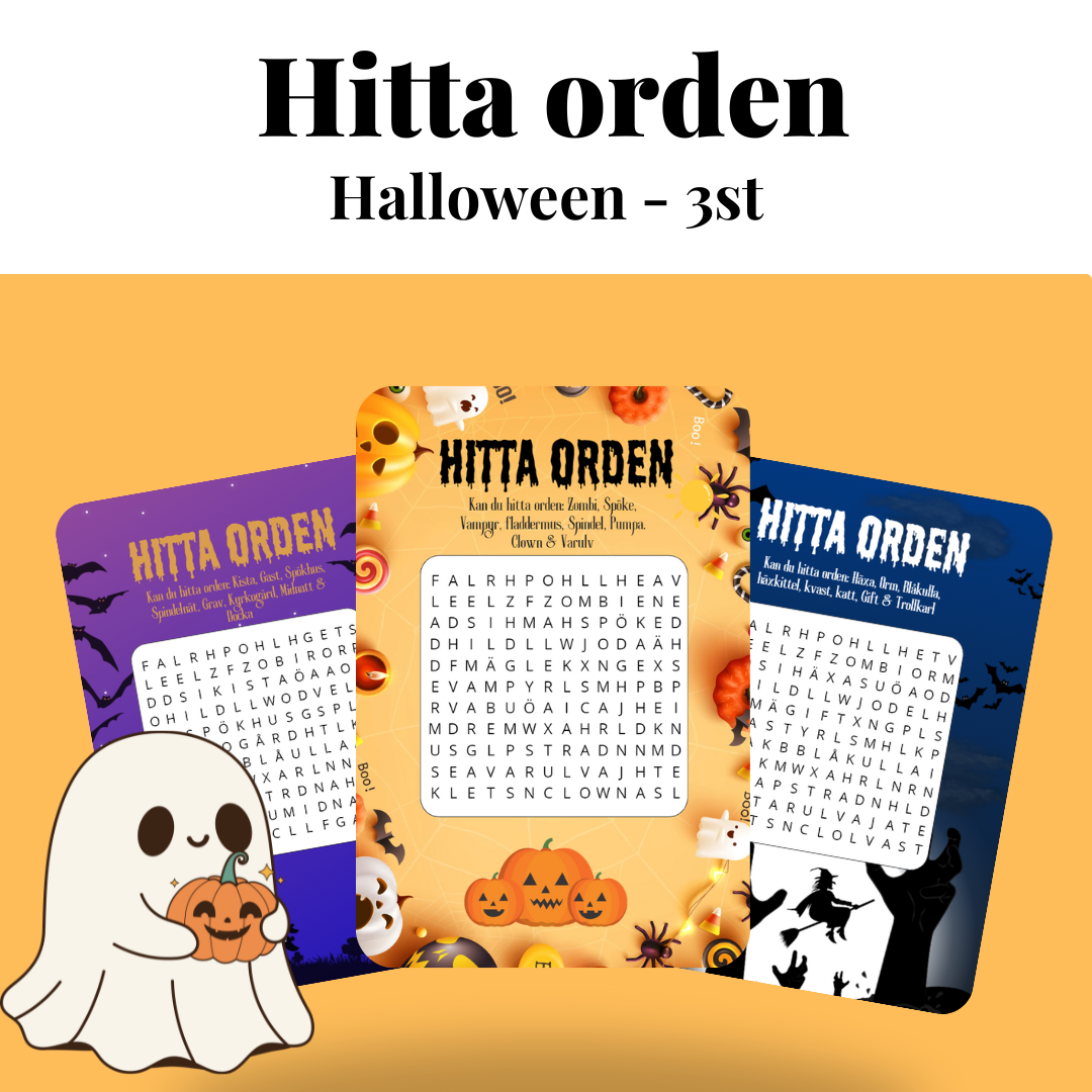 Hitta orden - Halloween