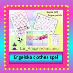 Engelska Clothes 3 olika spel - bild 1
