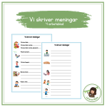 Vi skriver meningar – 4 arbetsblad - bild 1