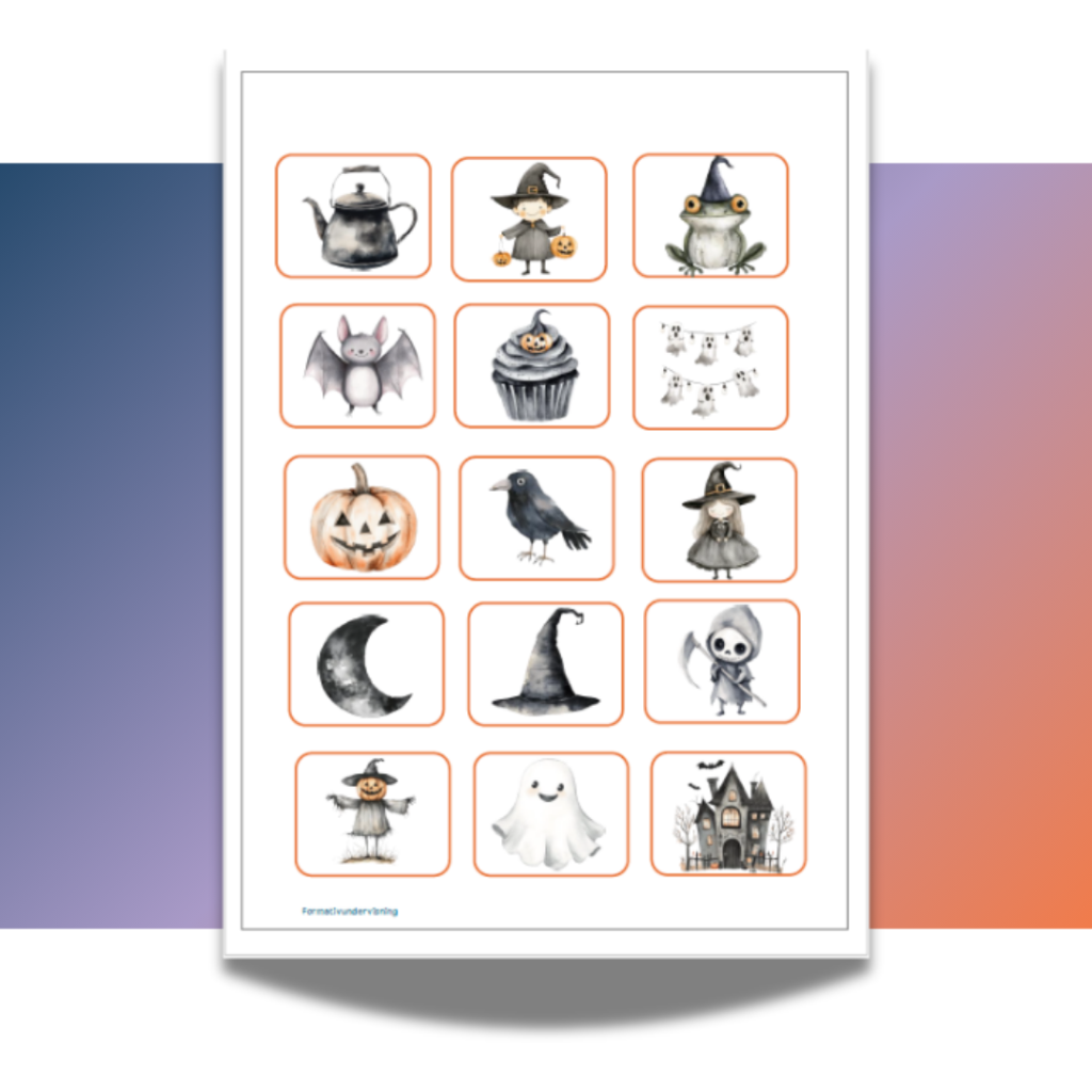 Halloween memory och Bingo