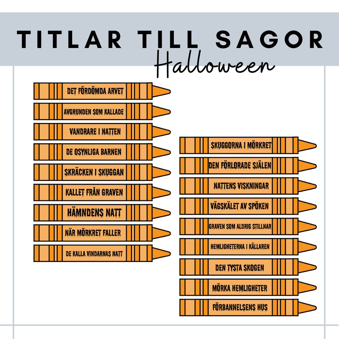 Titel halloweensagor