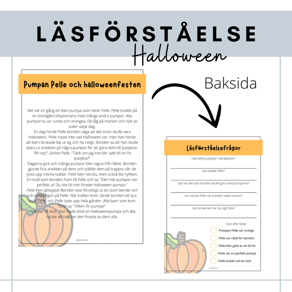 Läsförståelse – halloween