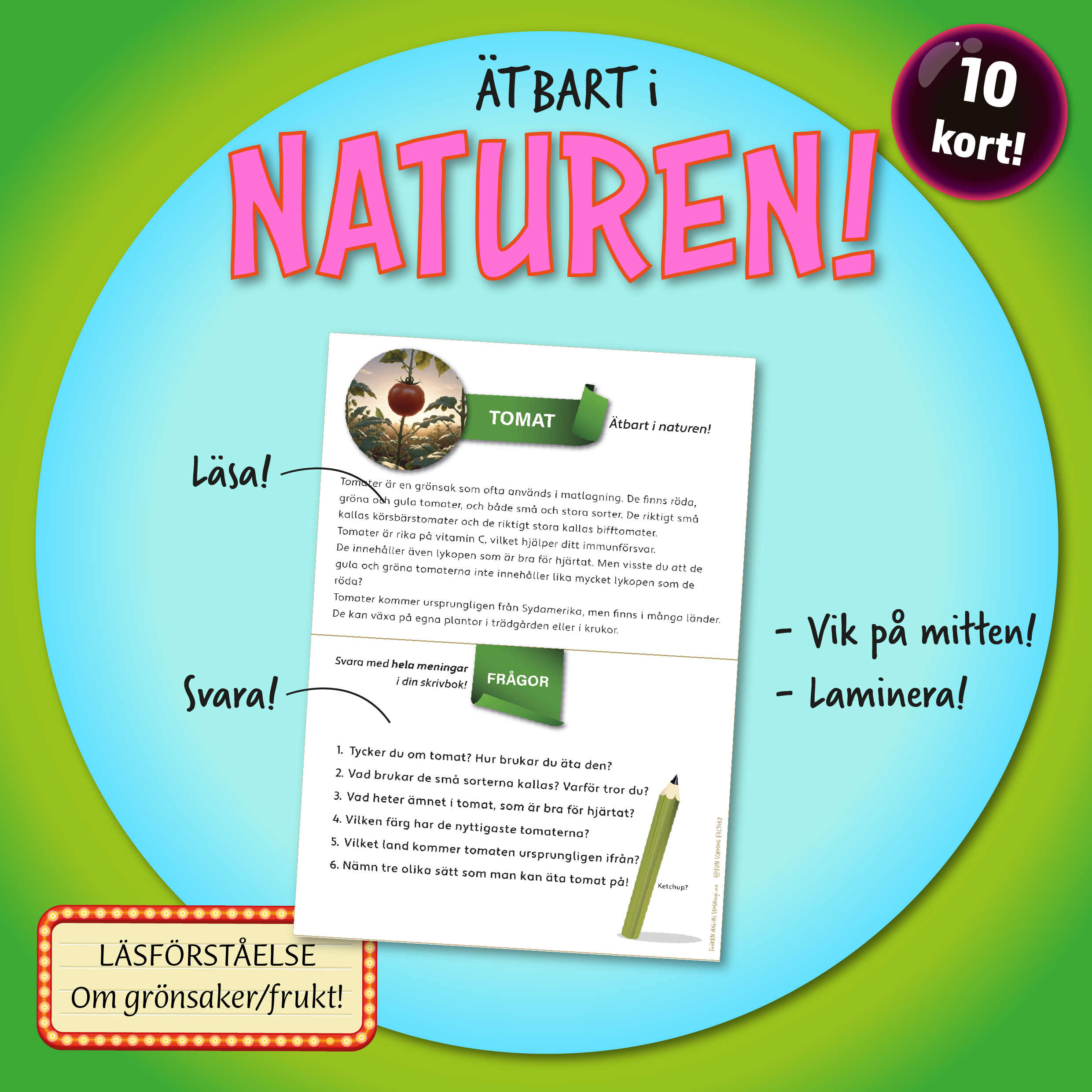 Ätbart i naturen - Läsförståelse!