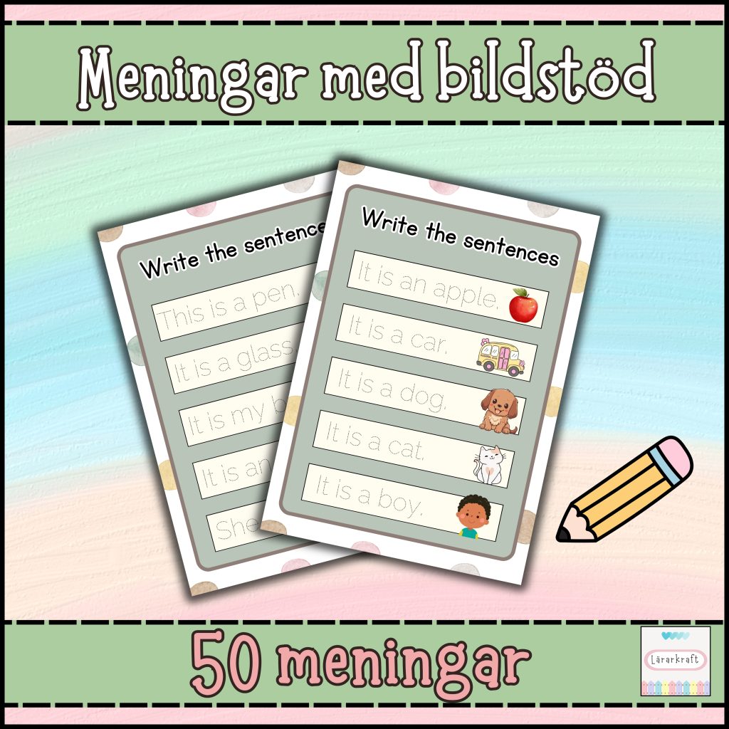 Engelska spåra meningar (50 meningar)