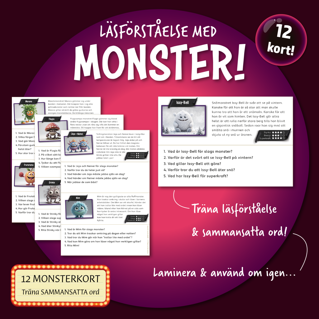 Läsförståelse med MONSTER Nr 1!