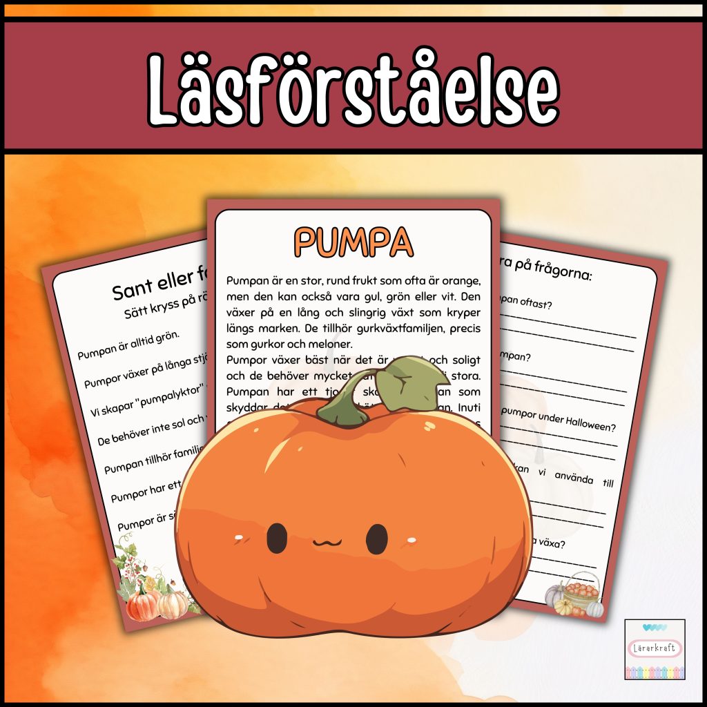 Läsförståelse (fakta om Pumpa)