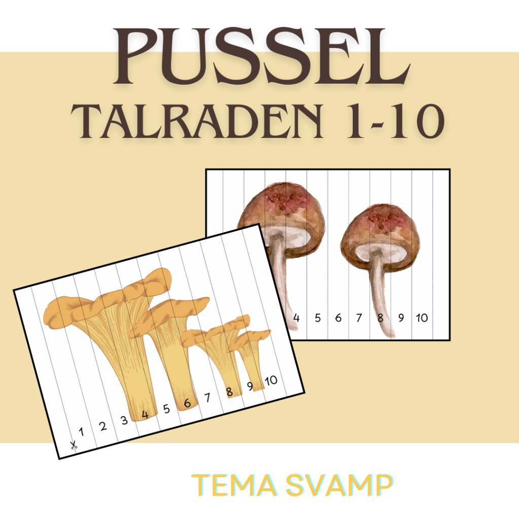 Pussel – 1-10 – Svamp
