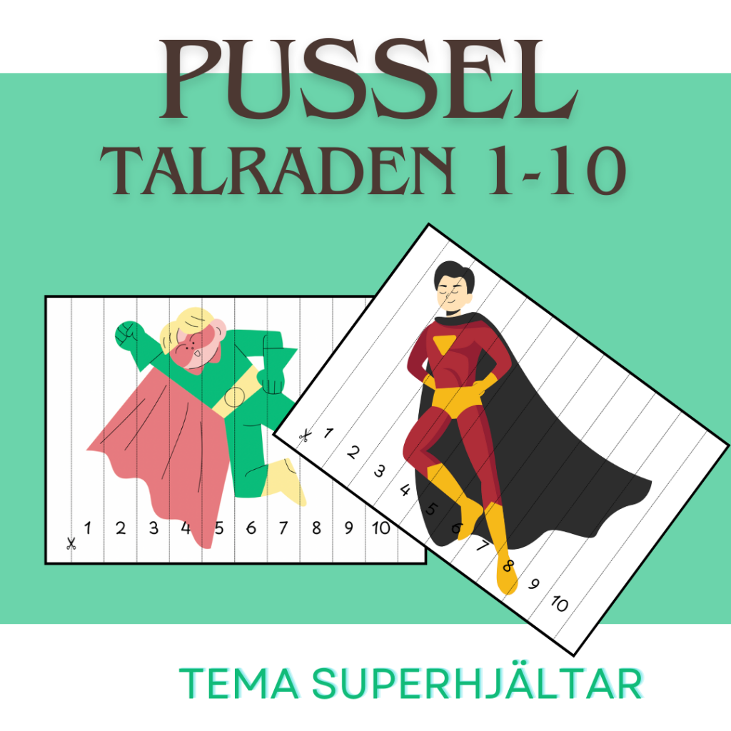 Pussel – 1-10 – Superhjältar