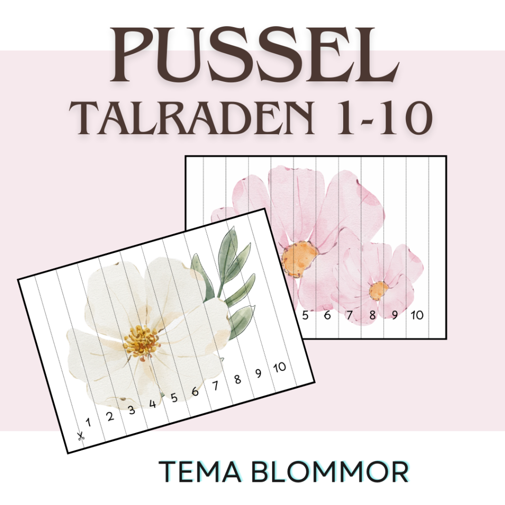 Pussel – 1-10 – Blommor