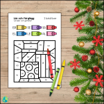 Färglägg efter bokstav – Jul - bild 2