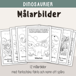 Dinosaurier – Målarbilder - bild 1