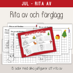 Jul – Rita av och färglägg - bild 1