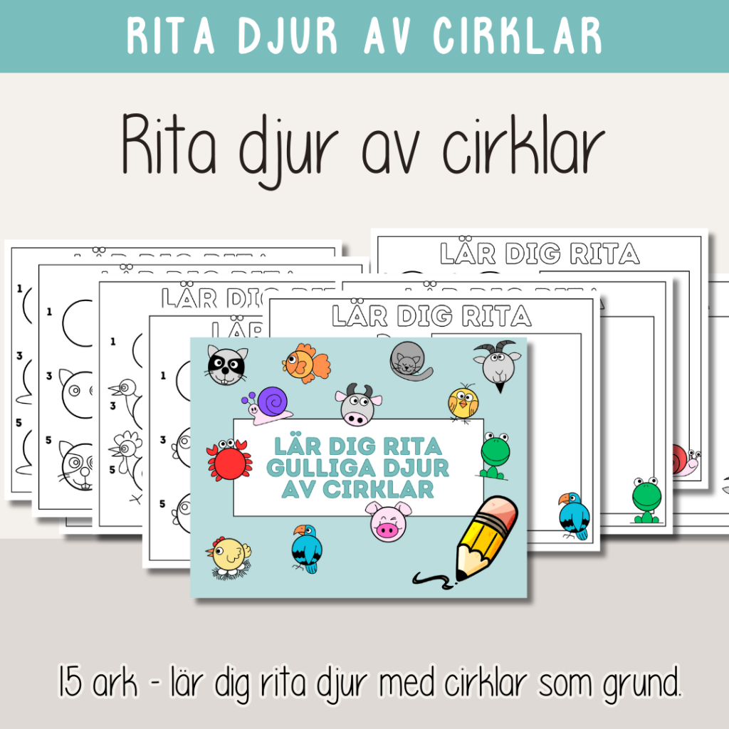 Rita djur av cirklar