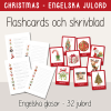 Jul - Christmas - glosor - julord på engelska Flashcards och skrivblad