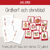 Jul - ordkort och skrivblad - Julord