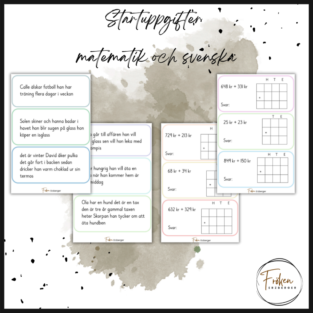 Startuppgift matematik/svenska