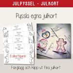 Jul – Julpyssel – Klipp och vik egna julkort. - bild 1
