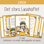 Jul – Lucia – Det stora Luciahäftet – Häfte med faktatexter, arbetsuppgifter och pyssel - bild 1