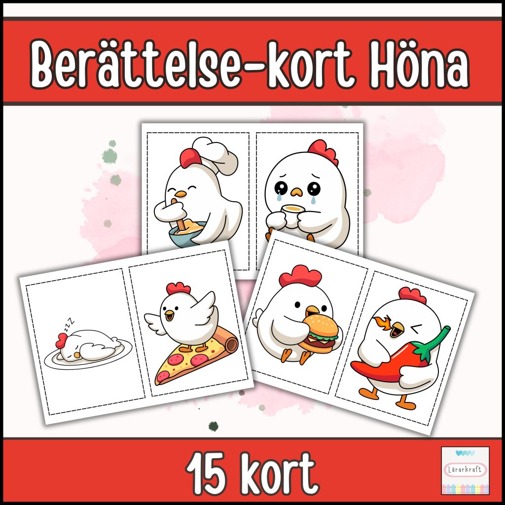 Berättelsekort Höna (15 motiv)