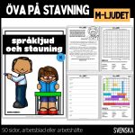 Öva på din stavning – arbetsblad / arbetshäfte – 22 sidor – M-LJUDET – 1 - bild 1