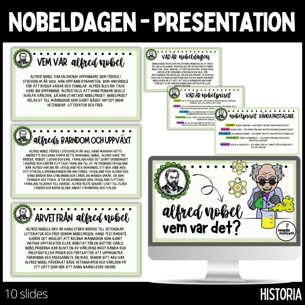 Alfred Nobel – presentation – 10 slides