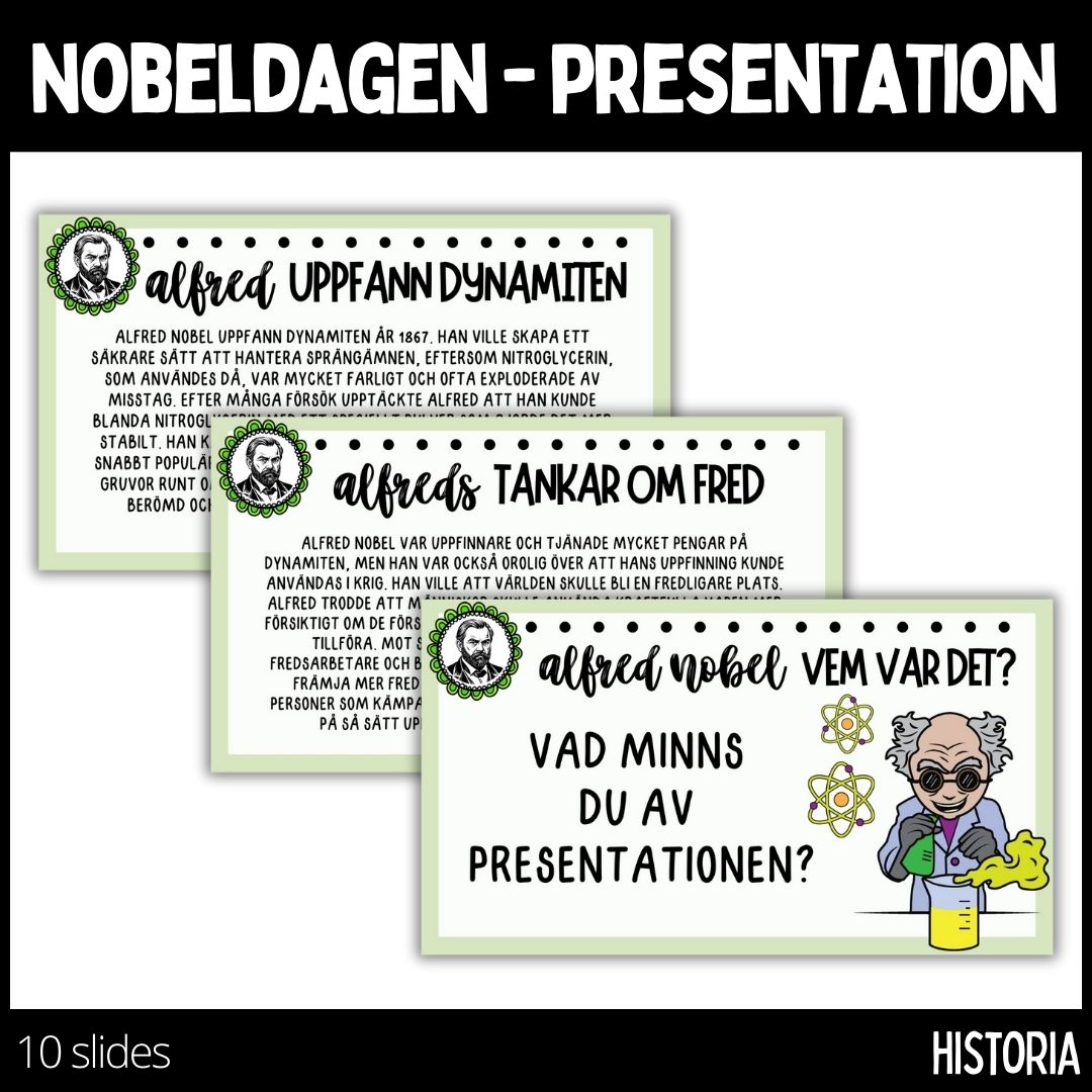 Alfred Nobel – presentation - 10 slides