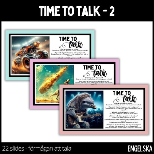 Time to talk - 2 - presentation - 22 slides, 22 illustrationer & stödstruktur