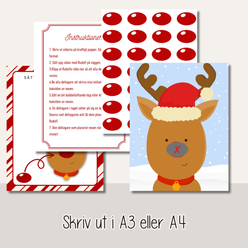 Jul - Jullekar - Sätt nosen på Rudolf!