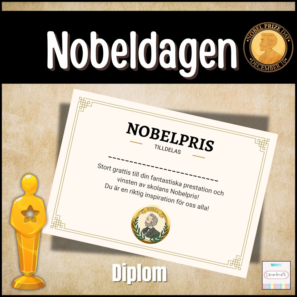 Nobeldagen: diplom nobelpris